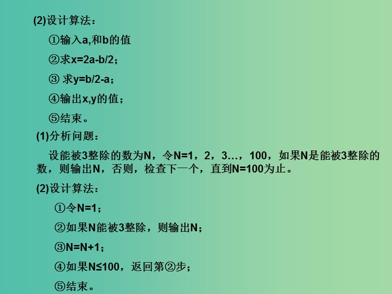 高中信息技术 1.2 算法和算法和描述课件 粤教版选修1.ppt_第3页