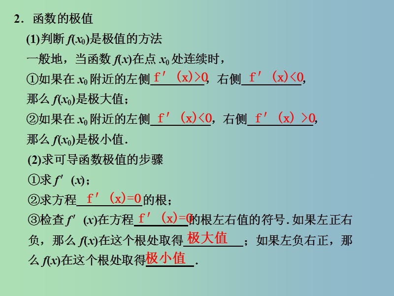 2019版高考数学 3.2 导数的应用复习课件.ppt_第2页