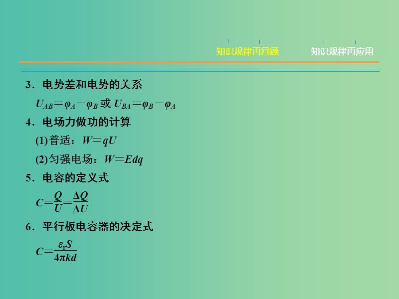 高三物理二轮复习 考前冲刺 重点知识回顾 电场和磁场课件.ppt_第3页