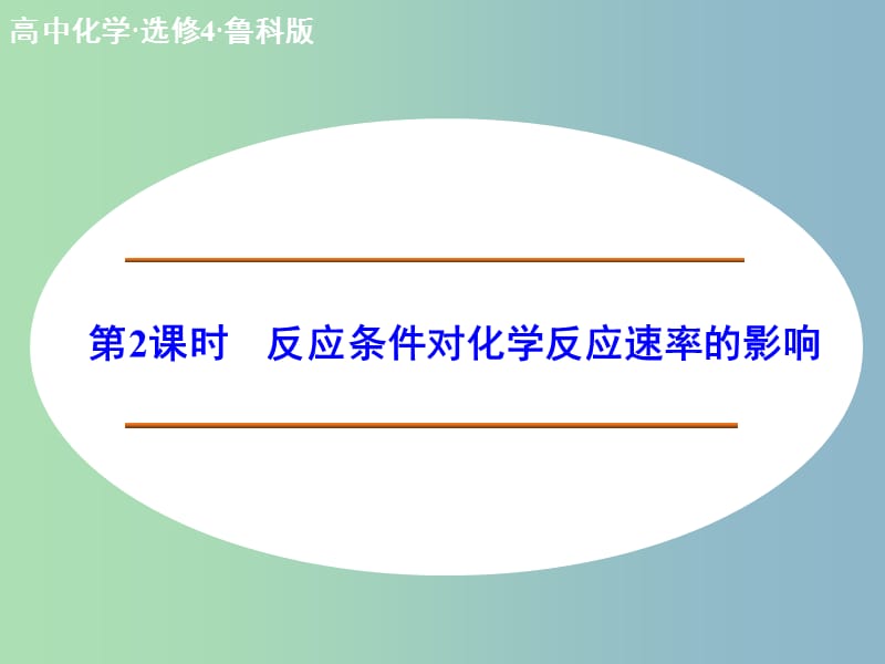 高中化学 2.3.2反应条件对化学反应速率的影响课件 鲁科版选修4.ppt_第1页