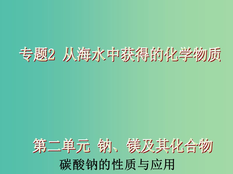 高中化学 2.2.2《碳酸钠的性质与应用》课件 苏教版必修1.ppt_第1页