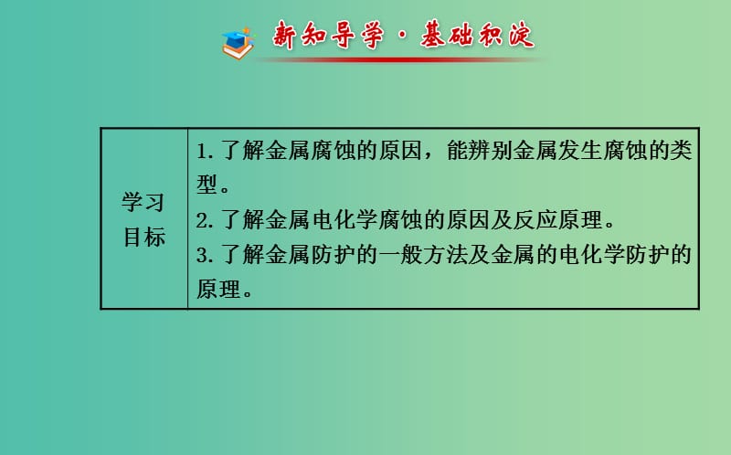 高中化学 1.3 金属的腐蚀与防护课件 鲁科版选修4.ppt_第2页