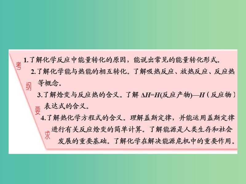 高中化学一轮复习 第6章 化学反应与能量转化 第1节 化学反应的热效应课件 鲁教版.ppt_第3页