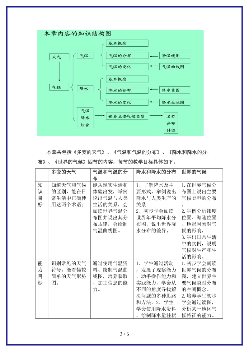 七年级地理上册第三章天气与气候教材分析人教新课标版.doc_第3页