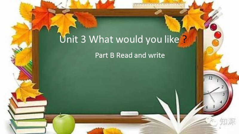 Unit 3 What would you like Part B Read and writeppt课件_第1页