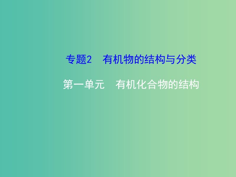 高中化学 2.1有机化合物的结构课件 苏教版选修5.ppt_第1页