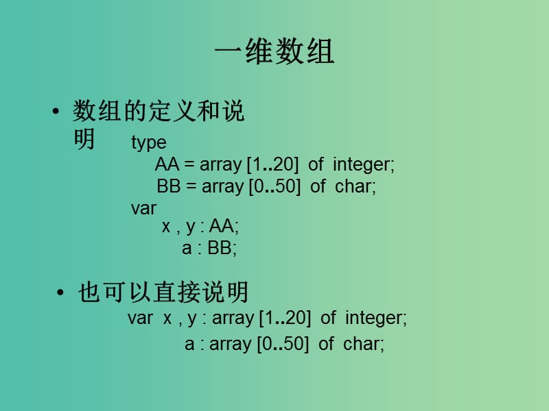 高中信息技术 奥林匹克信息学竞赛班进阶篇 pascal-03 数组课件.ppt_第2页