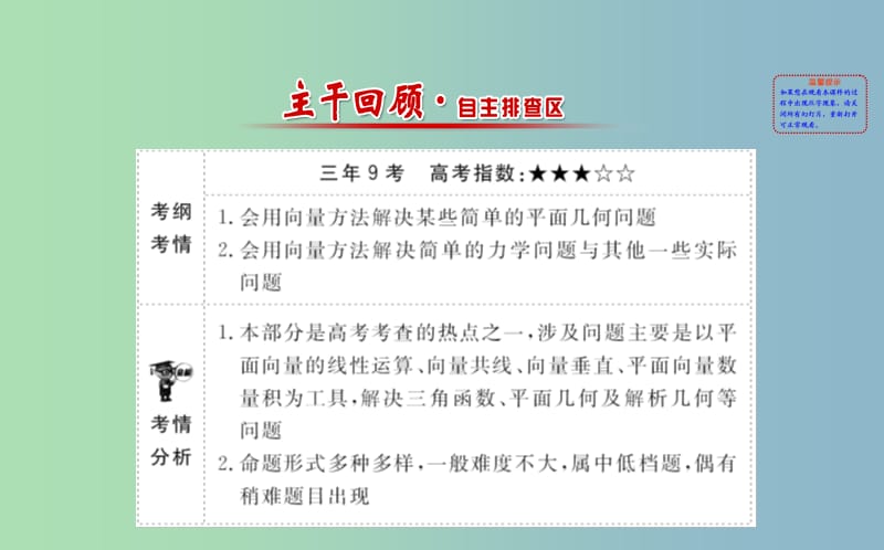 2019版高考数学 4.4 平面向量应用举例课件.ppt_第2页