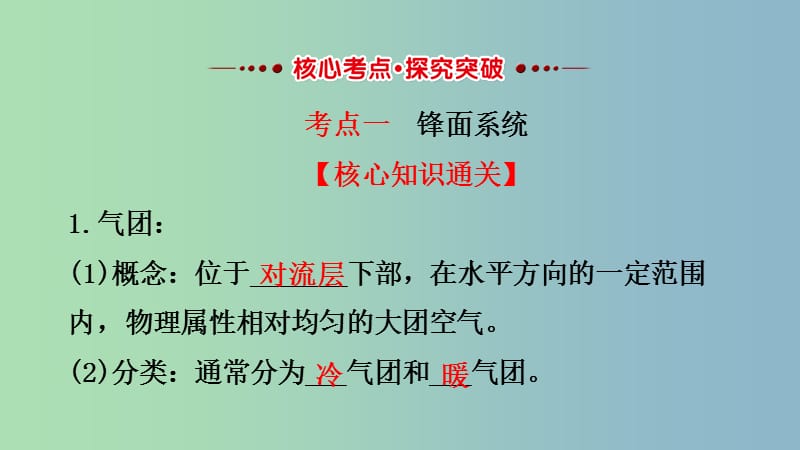 高三地理二轮复习 第二章 自然环境中的物质运动和能量交换 第四节 常见的天气系统与气候课件 湘教版.ppt_第3页