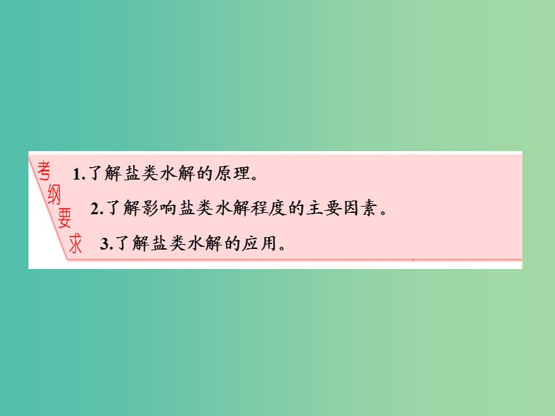 高中化学一轮复习 第8章 物质在水溶液中的行为 第3节 盐类的水解课件 鲁教版.ppt_第2页