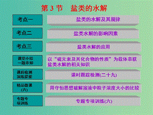 高中化學(xué)一輪復(fù)習(xí) 第8章 物質(zhì)在水溶液中的行為 第3節(jié) 鹽類的水解課件 魯教版.ppt