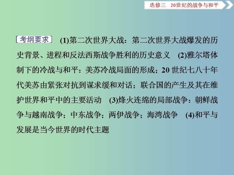 高三历史一轮复习20世纪的战争与和平第5讲第二次世界大战与雅尔塔体制下的冷战与和平课件新人教版.ppt_第2页