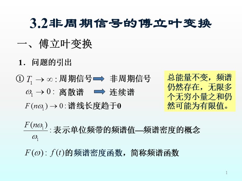 非周期信号的傅里叶变换ppt课件_第1页