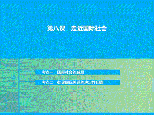 高三政治一輪復(fù)習(xí) 政治生活 第八課 走進(jìn)國際社會(huì)課件.ppt