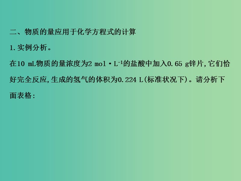 高中化学 1.3.4 物质的量在化学反应中的应用（精讲优练课型）课件 鲁科版必修1.ppt_第3页