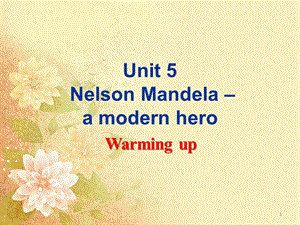 Unit 5 Nelson Mandela-a modern heroppt課件