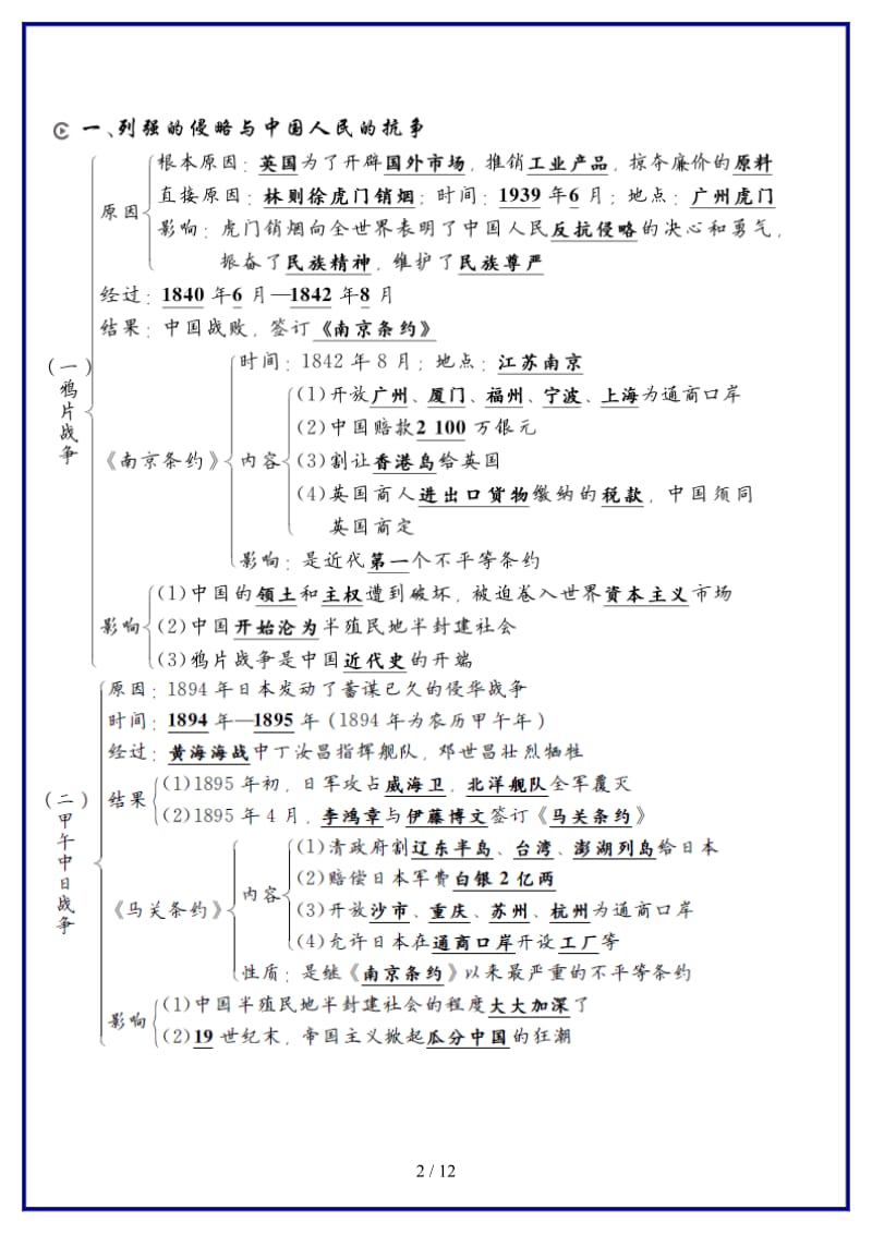 中考历史复习知识要点中国近代史（八上）.doc_第2页