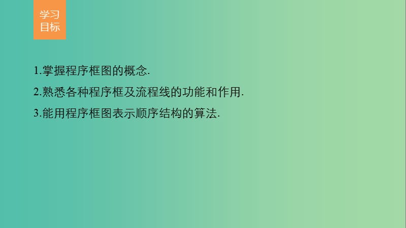 高中数学第1章算法初步1.1.2程序框图与算法的基本逻辑结构第1课时程序框图顺序结构课件新人教版.ppt_第2页