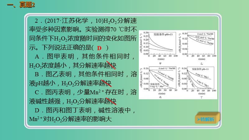 高考化学总复习第7章化学反应速率和化学平衡第1讲化学反应速率及其影响因素7.1.3真题演练考点课件新人教版.ppt_第2页