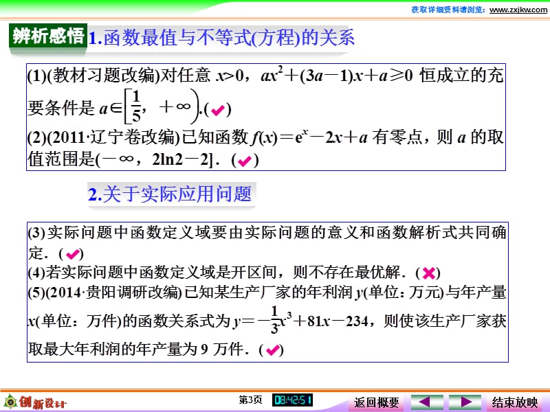 2015创新设计(高中理科数学)第12讲导数的综合应用.ppt_第3页