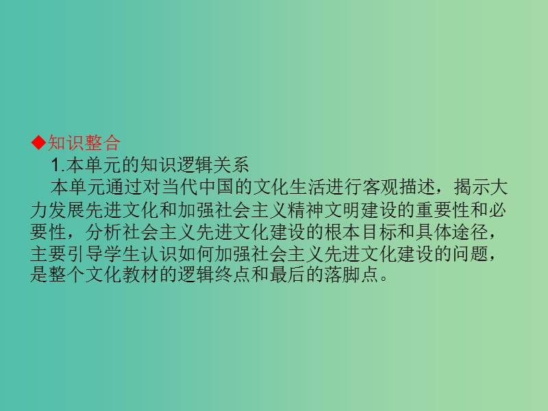 高考政治一轮复习 第4单元提升课件 新人教版必修3.ppt_第3页