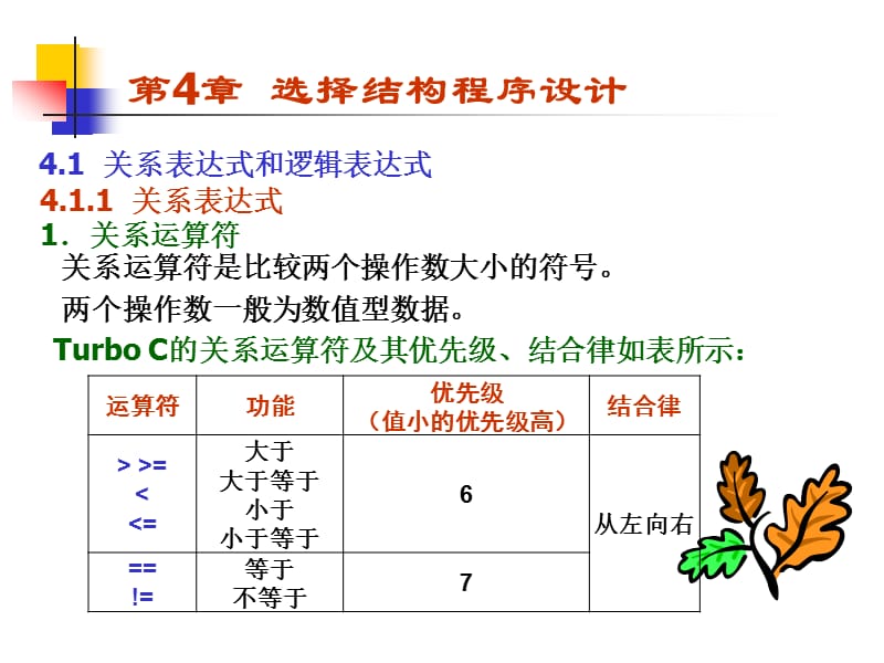 《二级C语言程序设计》第4章选择结构程序设计.ppt_第1页