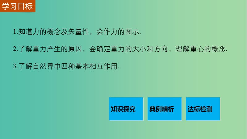 高中物理 第三章 第1节 重力基本相互作用课件 新人教版必修1.ppt_第2页