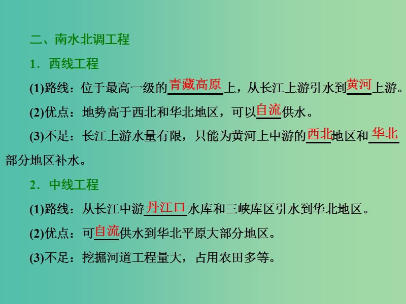 高中地理第三单元区域资源环境与可持续发展第三节资源的跨区域调配--以南水北调为例课件鲁教版.ppt_第3页