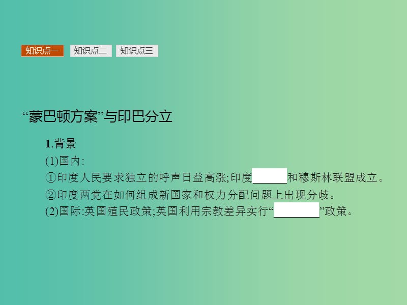 高中历史 5.5南亚次大陆的冲突课件 新人教版选修3.ppt_第3页