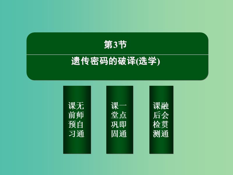 高中生物 4-3 遗传密码的破译(选学)课件 新人教版必修2.ppt_第2页