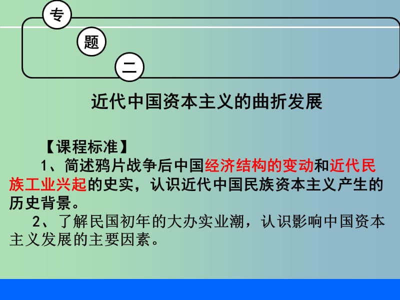 高中历史 专题二会考复习课件 人民版必修2.ppt_第1页