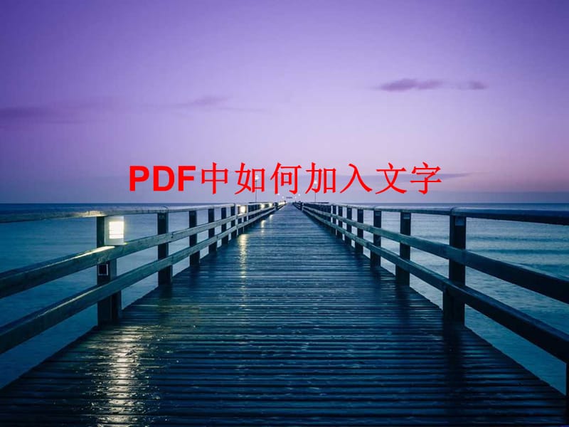 PDF中如何加入文字.ppt_第1页