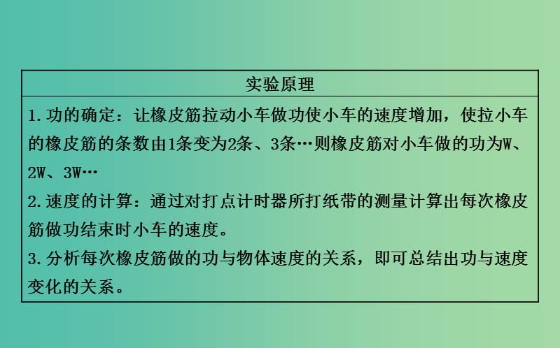 高中物理 7.6实验：探究功与速度变化的关系（精讲优练课型）课件 新人教版必修2.ppt_第3页