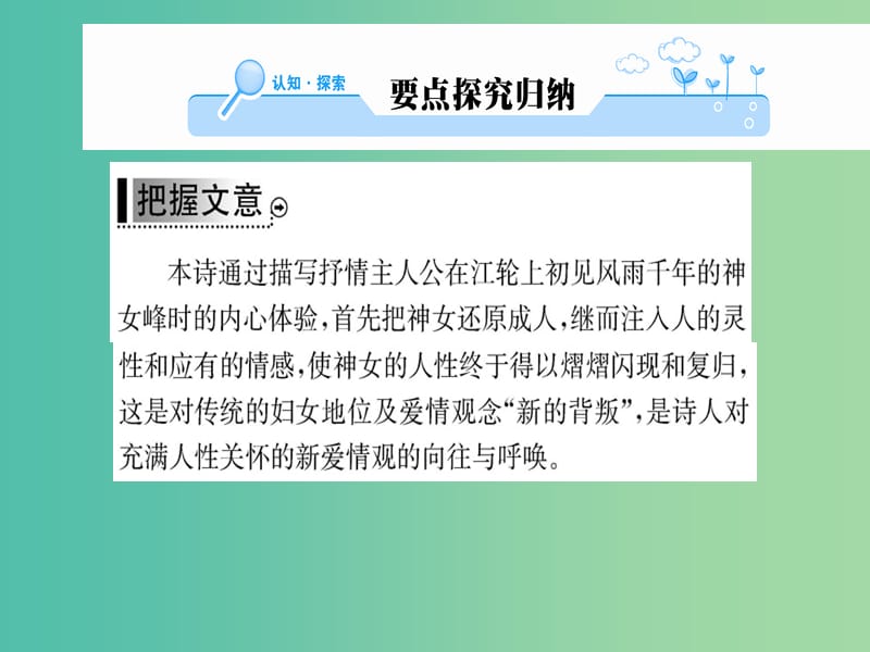 高中语文 诗歌部分 第三单元 神女峰课件 新人教版选修《中国现代诗歌散文欣赏》.ppt_第2页