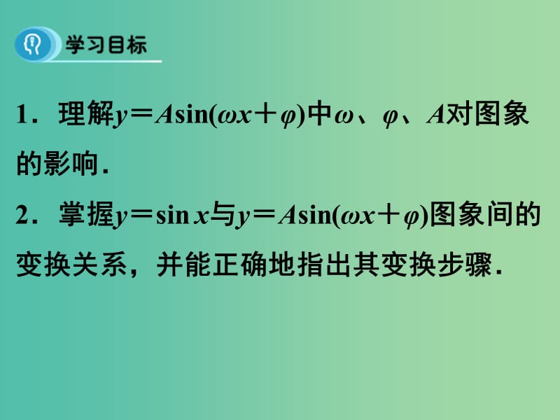 高中数学 1.5 函数y=Asin（wx+φ）的图象（第1课时）课件 新人教A版必修4.ppt_第3页