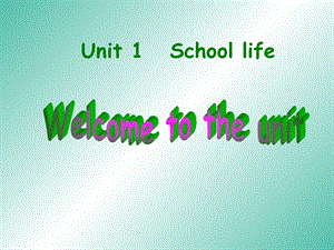 高中英語 Unit 1 School life Welcome to the unit課件 牛津譯林版必修1.ppt