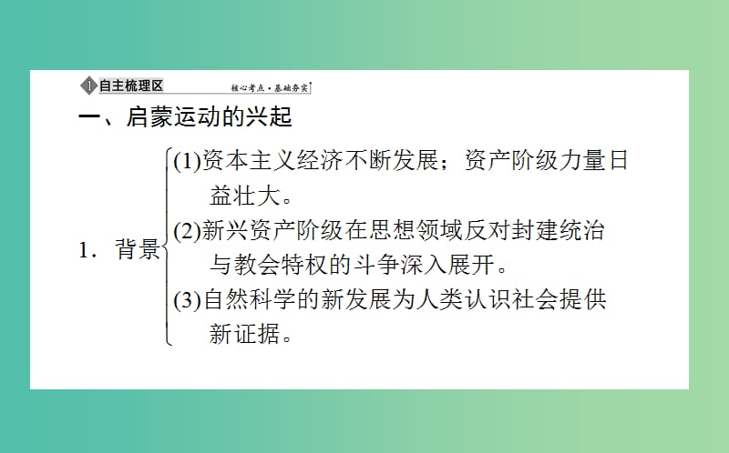 高考历史一轮复习第13单元从人文精神之源到科学理性时代31理性之光课件岳麓版.ppt_第3页