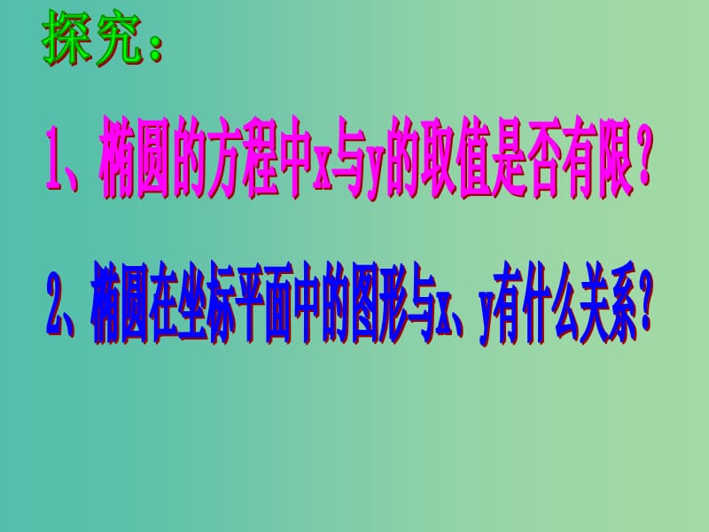 高中数学 2.1.2椭圆的简单几何性质（1）课件 新人教A版选修2-1.ppt_第3页