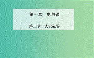 高中物理 第一章 第三節(jié) 認(rèn)識(shí)磁場(chǎng)課件 粵教版選修1-1.ppt