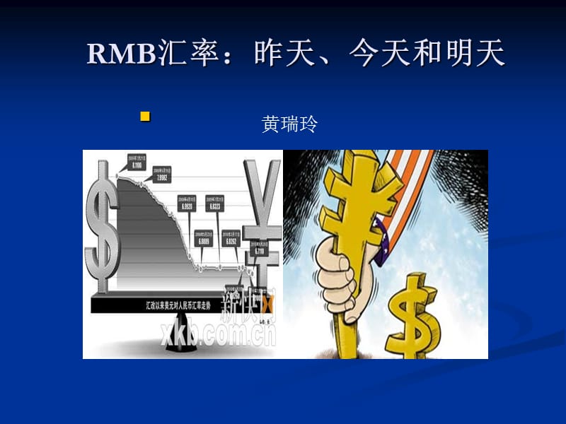 RMB汇率：昨天、今天和明天.ppt_第1页