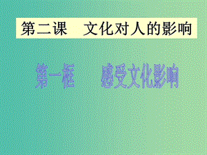 高中語文 2.1 感受文化影響課件 新人教版必修3.ppt