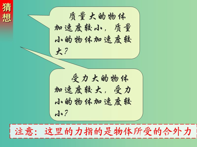 高中物理 4.2实验：探究加速度与力、质量的关系课件1 新人教版必修1.ppt_第2页