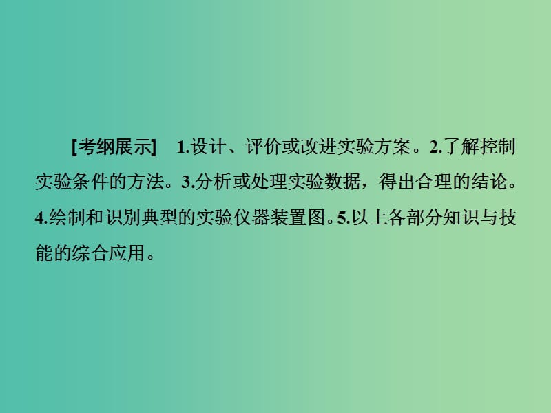 高考化学一轮总复习 第10章 第4节化学实验方案的设计与评价课件.ppt_第2页