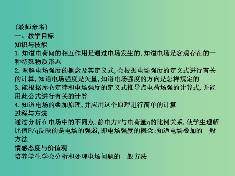 高中物理 第1章 静电场 第3节 电场强度课件 新人教版选修3-1.ppt_第2页