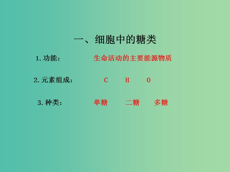 高中生物 专题2.4 细胞中的糖类和脂质课件 新人教版必修1.ppt_第2页