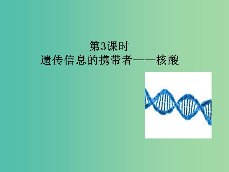 高中生物 第2章 第3节 遗传信息的携带者-核酸课件 新人教版必修1.ppt_第1页