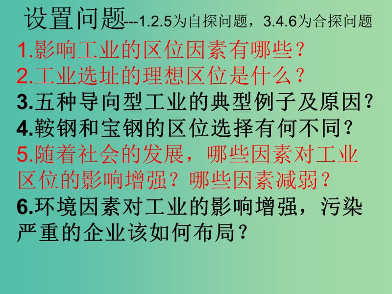 高中地理《4.1 工业的区位因素与区位选择》课件1 新人教版必修2.ppt_第2页