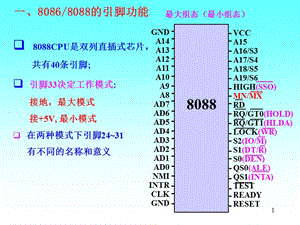 x86微處理器引腳功能與總線時序.ppt