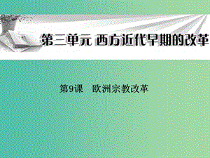 高中歷史 第9課《歐洲宗教改革》課件 岳麓版選修1.ppt