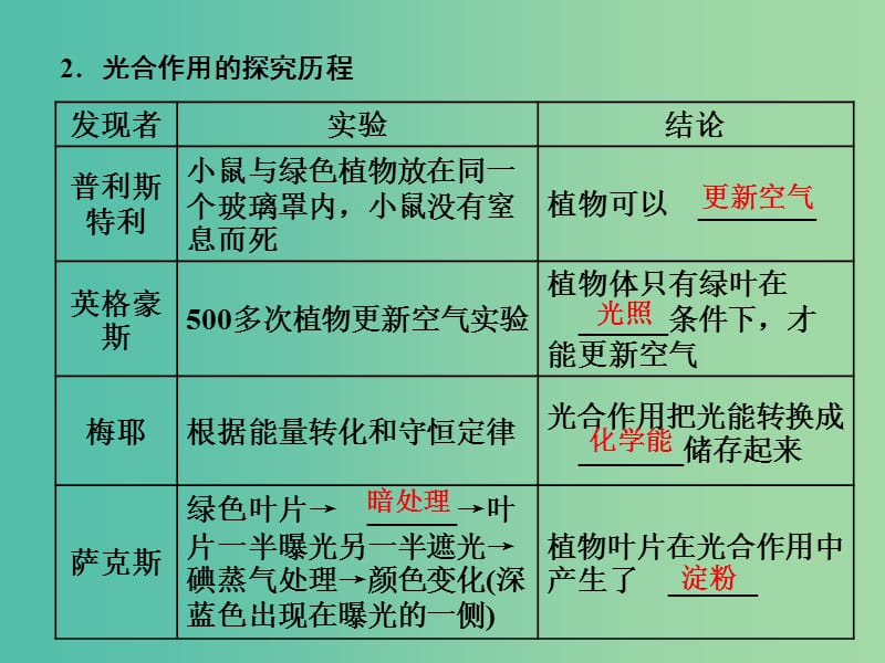 高中生物第5章细胞的能量供应和利用第4节能量之源--光与光合作用第2课时光合作用的原理和应用课件新人教版.ppt_第3页